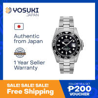 TECHNOS  T2444SB  GMT Quartz Silver Wrist Watch For Men from YOSUKI JAPAN