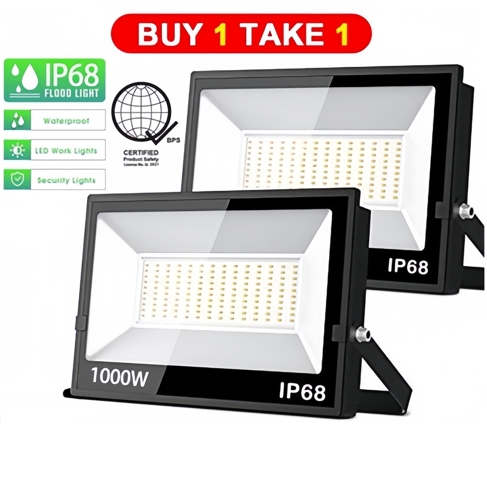 (BUY 1 TAKE 1) LED Flood Light 220V spotlight led light spotlights outdoor waterproof electricity spot light for wall Basketball Court Garden