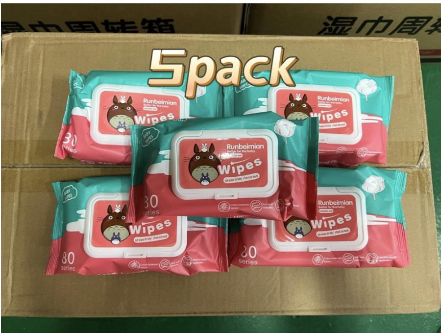 10Packs Organic Baby Wipes 80 Pcs Per Pack 99% Water Hypoallergenic (Non-Alcohol-wet wipes) 10sheet unilove baby wipes