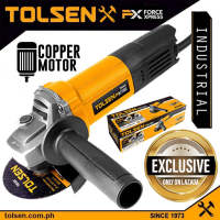 Tolsen Industrial Grade Angle Grinder 4″ w/ 4 Free Accessories [ONLINE EXCLUSIVE] (710W | 760W) Copper Motor