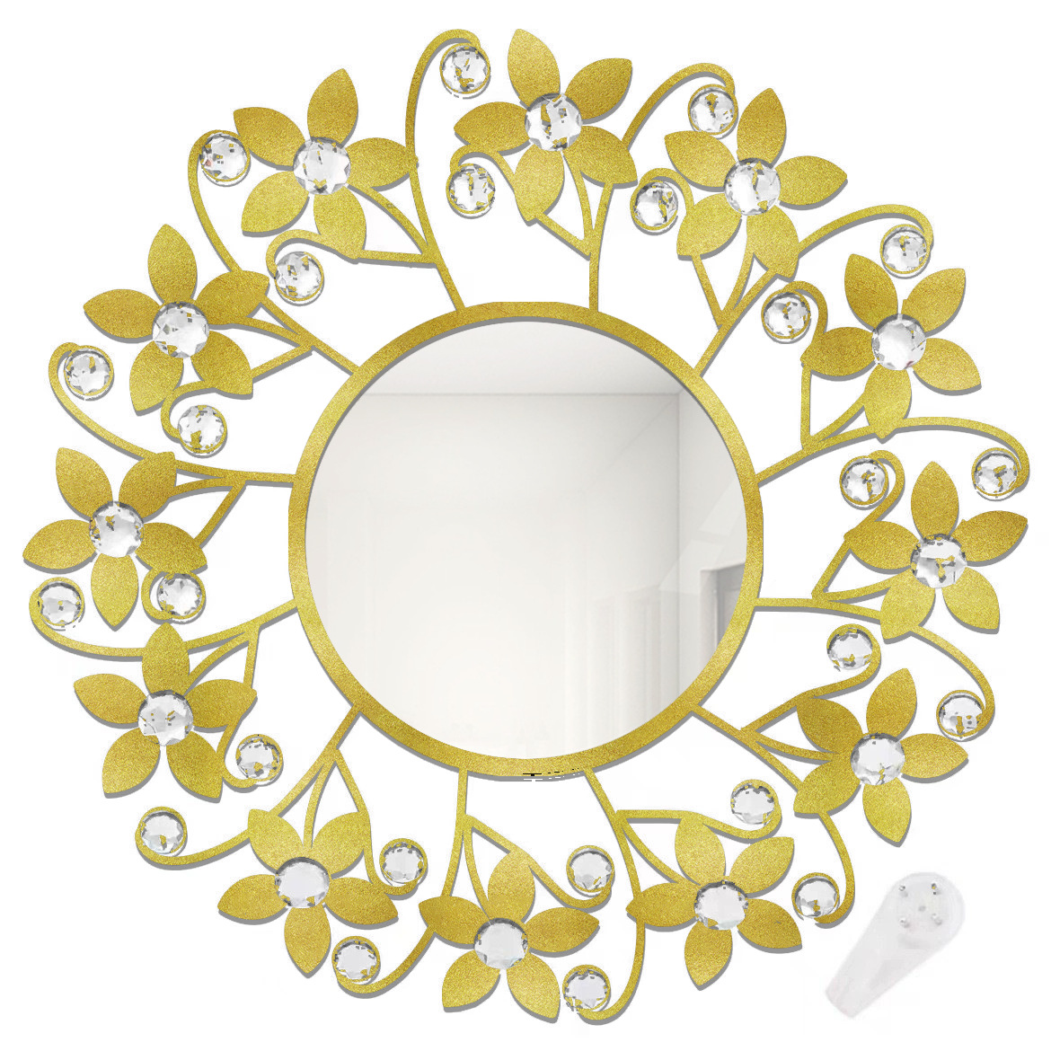 【Hot】European Modern Style Gold ironmongery Decoration Mirror Wall Hanging Background Wall Mirror