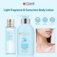 Shawill Niacinamide Whitening Sunscreen Body lotion  SPF35+PA+++ 300ml Moisturizing Refreshing non-stick Sakura Skin Care Body Care Brighten the skin tone S8012