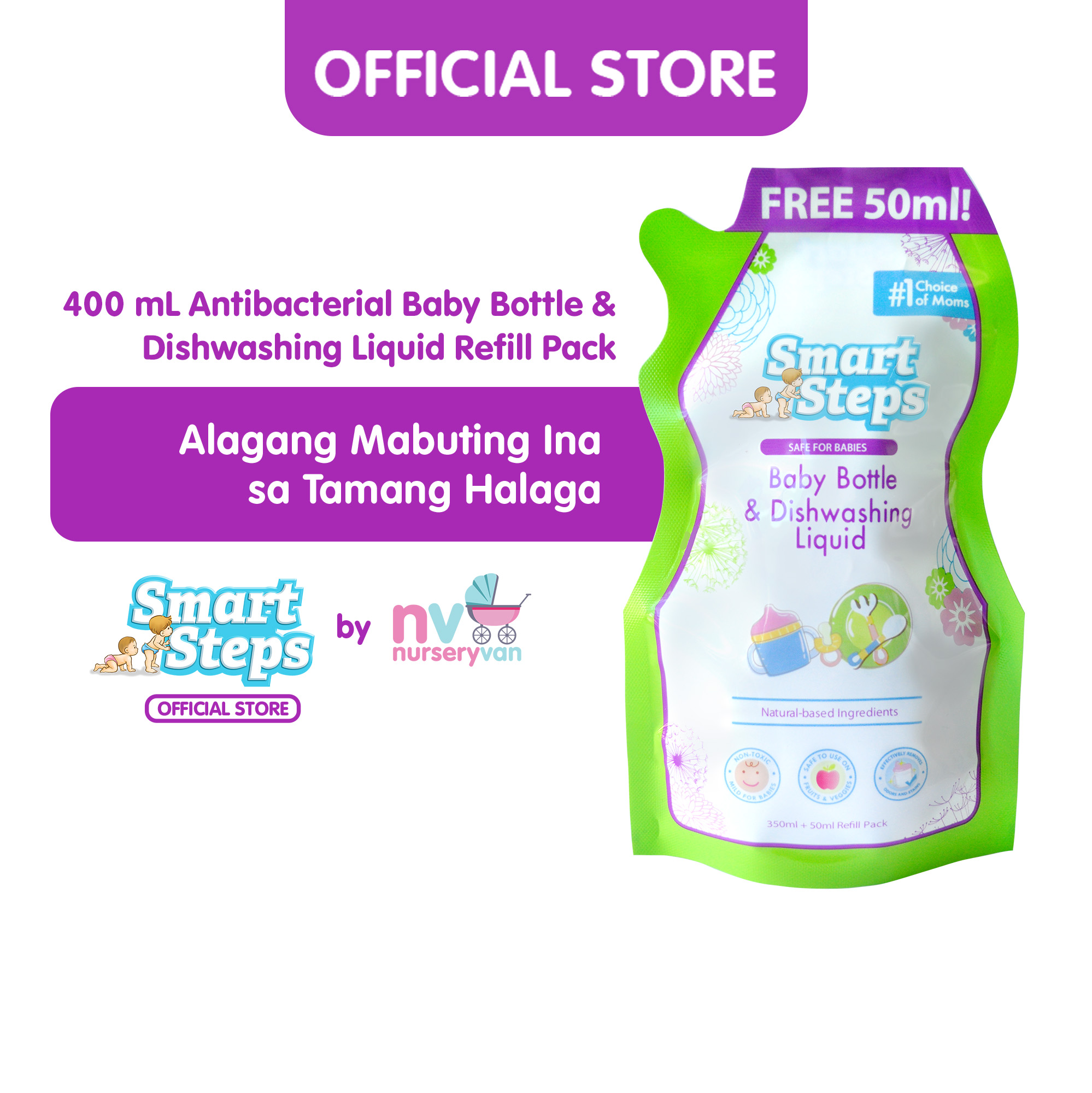 Smart Steps Baby Bottle and Dishwashing Liquid 400mL Refill