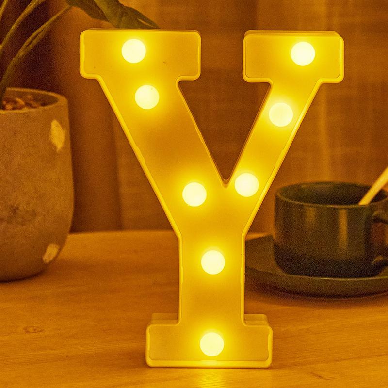 【Local Fast Delivery】21cm Big Size Letter lamp Christmas Big 3D Letter Led Night Light Sign Alphabet DIY Lamp Decor Lamp