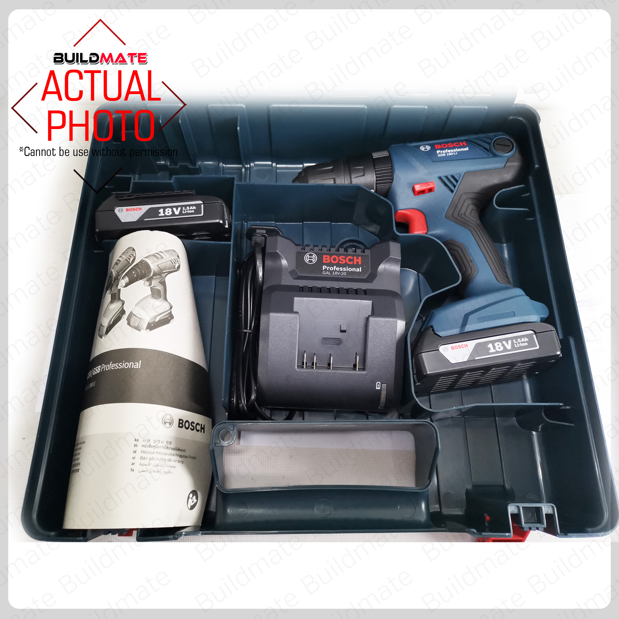 BOSCH Professional Cordless Impact Drill GSB 180LI •100 ORIGINAL