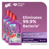 Ajax Lavender Fresh Antibacterial Multipurpose Cleaner 1L Value Pack of 3