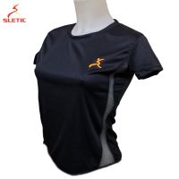 SLETIC Sportswear (Running Jogging Workout Badminton Etc.) Drifit T-shirt For Women Breathable And Quick Dry (M7719A-1)