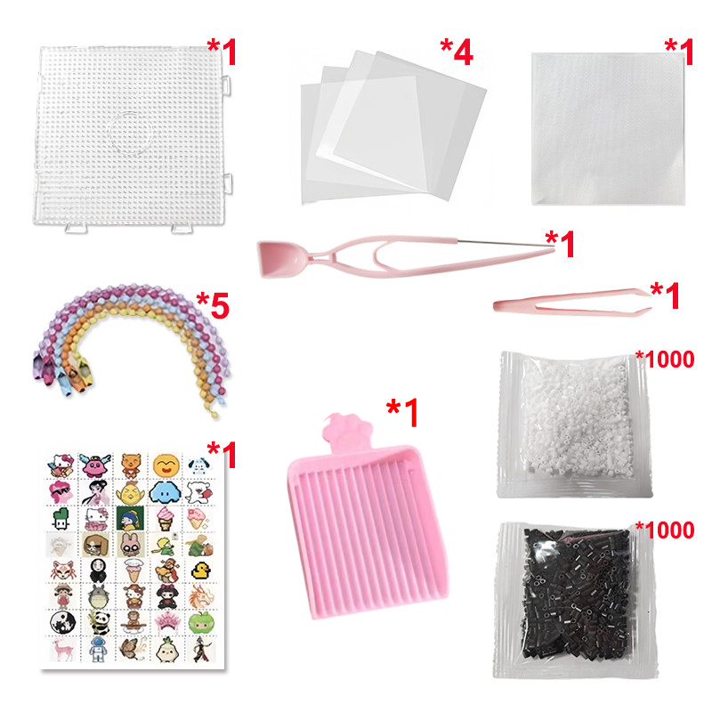 Perler Beads Fusion Bead Set Material Set DIY Toy Set Pendant Childrens Concentration Training