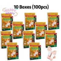 (10boxs Or 100pcs）gold Original Kinoki Cleansing Detox Foot Pads Organic Herbal CIeansing Patches (gold Box)