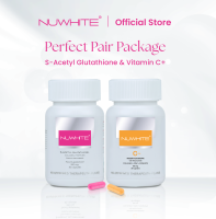 NUWHITE S-Acetyl Glutathione + 1 Bottle Nuwhite Whitening VITAMIN C Plus