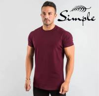 SIMPLE 2024 New product DRI-FIT T SHIRT Men & Women American Plain color Maroon