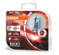 OSRAM Night Breaker Laser Next Gen H4 Car Halogen Bulb +150% Headlight