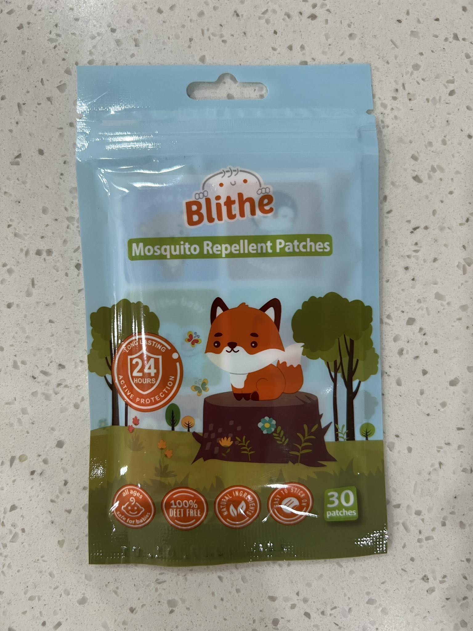 Blithe 60pcs mosquito repellent patch citronella for kids repellant baby toddler essential oil anti deet free patches sticker adhesive