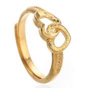 SK Jewelry 24K Gold-Plated Heart Promise Ring GR09