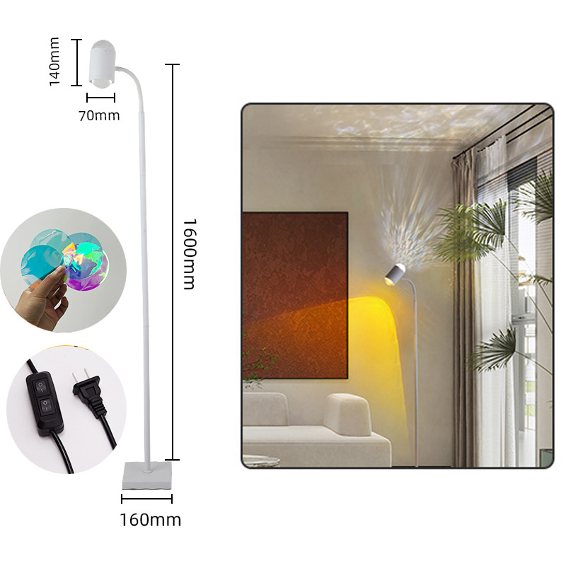 Floor Lamp MultiColor Nordic RGB Corner Lamp MultiColor Selector Nano LED Minimalist Nordic light
