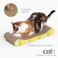 Catit Cat Scratcher With Catnips Lounge Jungle Stripes