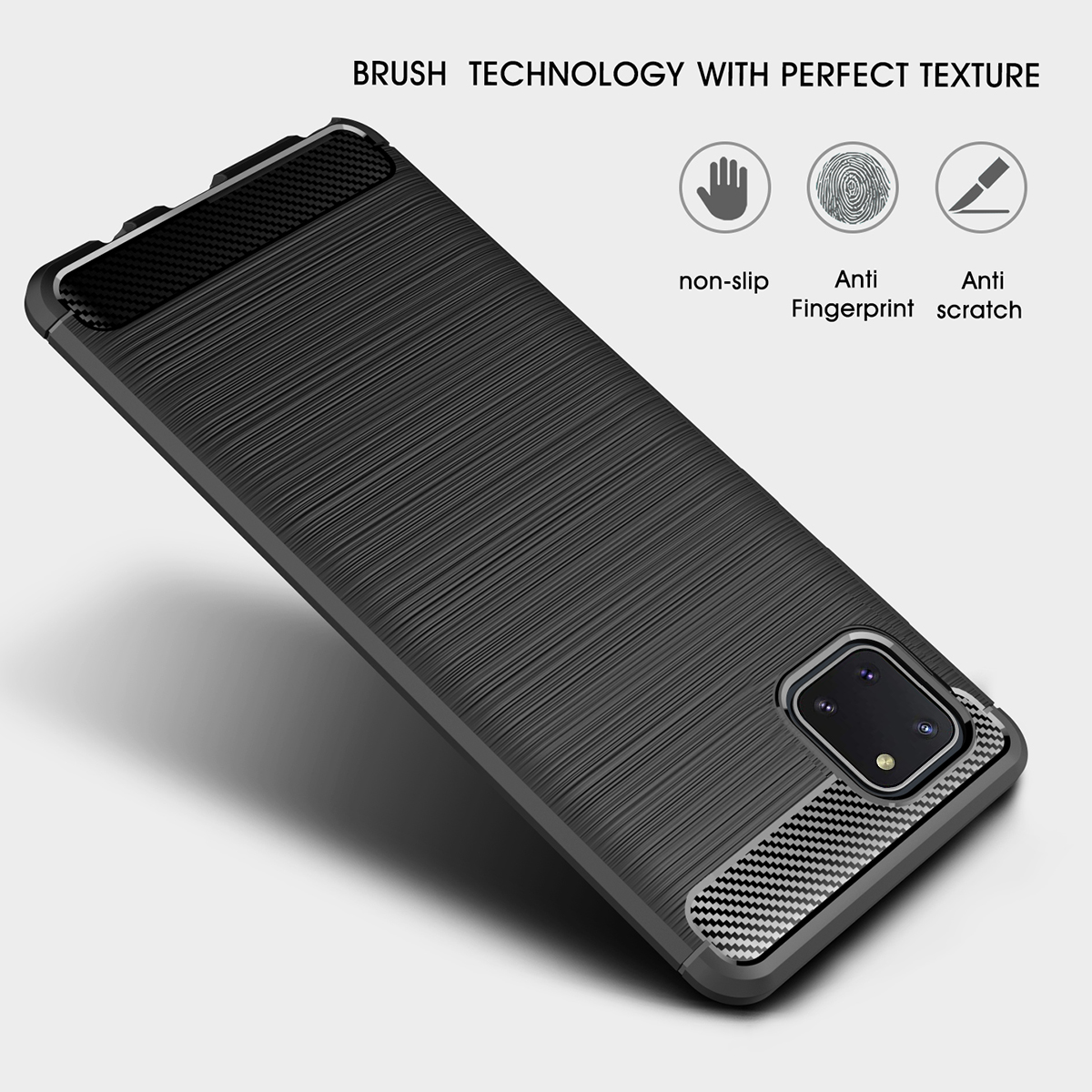 سعر Galaxy Note 10 Lite Case, Carbon Fiber Skin Resilient TPU Armor