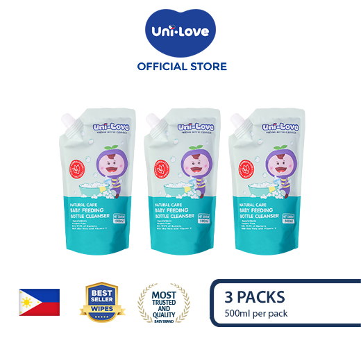UniLove Baby Bottle Cleanser 500ml Pack of 3