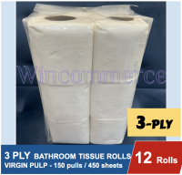 11+1 BATHROOM TISSUE ROLLS ROLLS 2 ply or 3ply VIRGIN PULP Tissue / Tissue Roll / Virgin Pulp/packed by 12