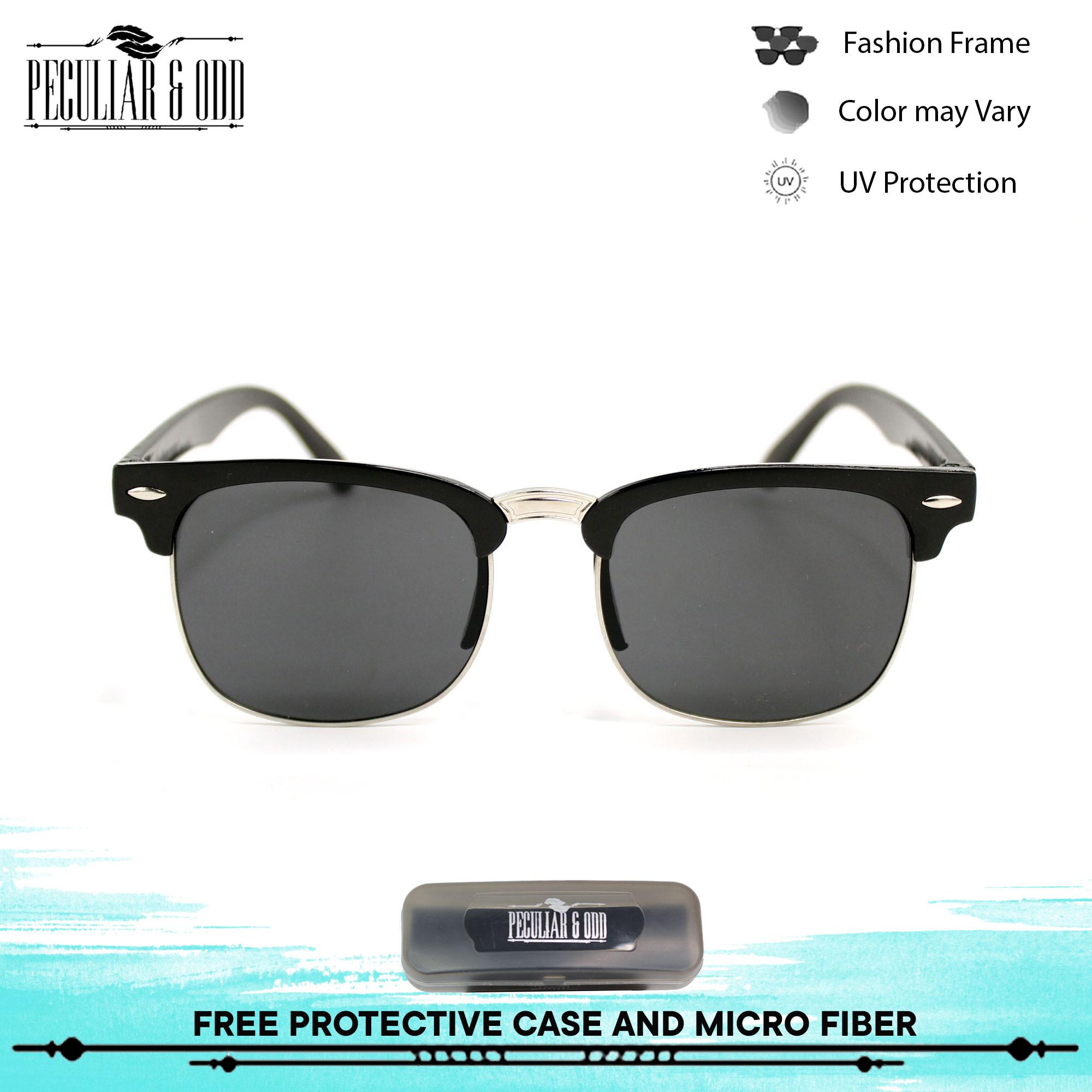 Clubmaster Classic Square Sunglasses with Black Flash Lenses R_3398