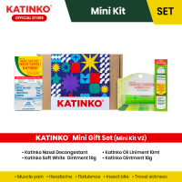 Katinko Mini Gift Set  - Ointment 10g Inhaler 2ml Soft White 10g and Oil Liniment Roll-on 10ml