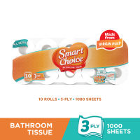 SMART CHOICE BATHROOM TISSUE - 3PLY - 10 ROLLS ONE PACK - 360PULLS 1080 SHEETS