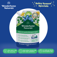 Wonderhome Natural Laundry Detergent Liquid Eco Pouch 800 ML Wildberry Seaside Botanicals