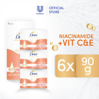 [BUNDLE OF 6] Dove Radiant + Care Serum Bar Niacinamide + Vit C&E 90g
