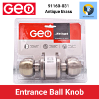 Geo by Kwikset Entrance Ball Knob Antique Brass Tubular Type 91160-031 Brix Industries Manila