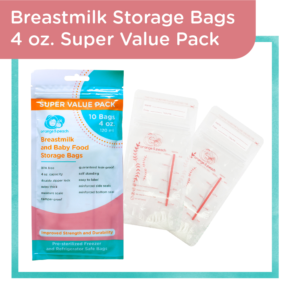 Orange and Peach Super Value Pack Baby Milk Bag Disposable