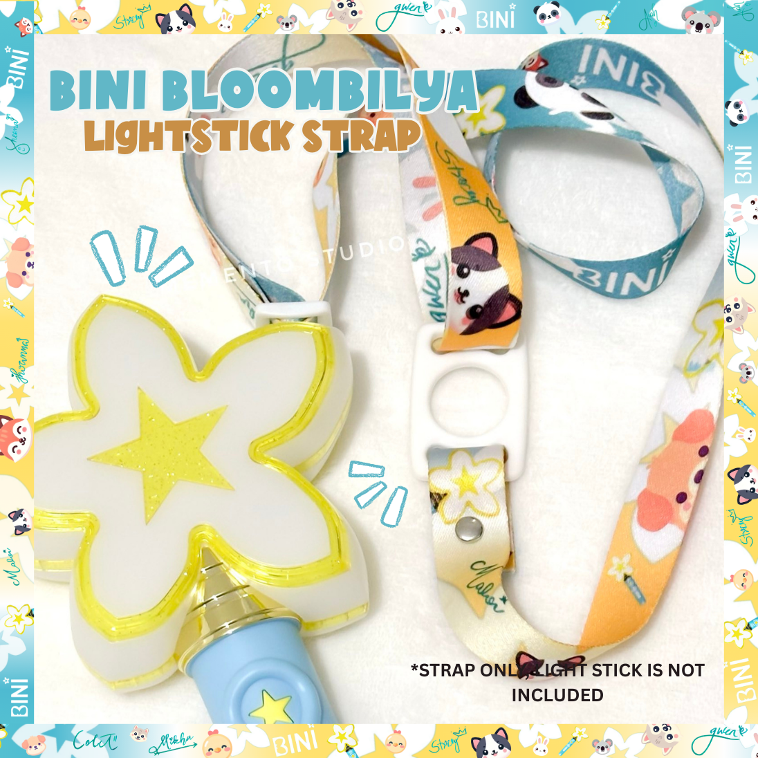 BINI Bloombilya Lightstick Strap Lanyard Adjustable Strap Holder