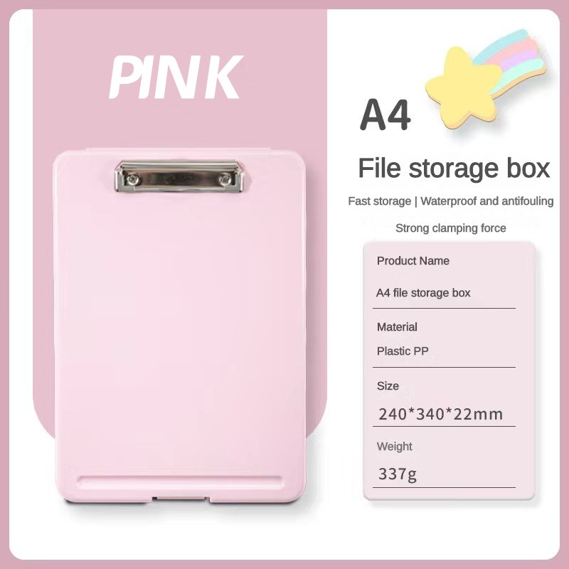 2 IN 1 Clipboard with Storage High Capacity Storage Clipboard Folder Storage Clipboard file Box A4