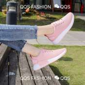 QQS Trendy Thick-Soled Running Shoes for Korean Female Students