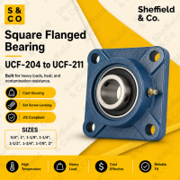 Sheffield Square Flanged Bearing 3/4″ - 2″ (UCF-204 UCF-205 UCF-206 UCF-207 UCF-208 UCF-209 UCF-210 UCF-211)