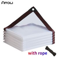 Arrow Thickened Plastic PE Film Transparent Rainproof Cloth Tarpaulin Garden Balcony Waterproof Tarp Cover Tent Shelter Transparent waterproof cloth Thickened Tarp Plant Car Cover Tarpaulin waterproof makapal Canopy heavy duty