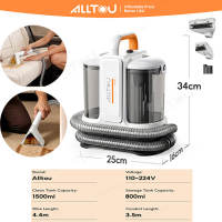 ALLTOU Vacuum Cleaner 18kpa Wet and Dry Vacuum Cleaner 1500ml Water Tank Portable Vacuum Self-Cleaning Cportable Vacuum Cleaner for Home Car Outdoor Pet Hair Dust Spill Fabric Cleaning