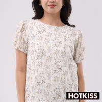 Hotkiss Woven Textured short sleeve Blouse HST04-0463 [Blouse for women]