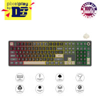 Royal Kludge R108 QMK Single-Mode RGB 107 Keys Mechanical Keyboard Phantom (Creamy Switch)