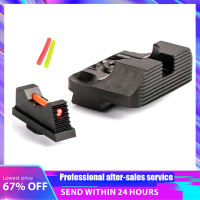 .230 Fiber Optic Front Sight Rear Combat v3 Black for Glock standard models 1717L1922232426273334
