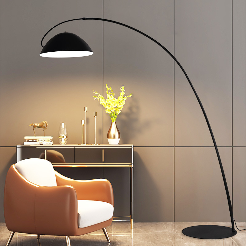 Arc Floor Lamp Metal Energy Saving Spotlights Tall Adjustable Swing Arm Industrial arched design for Living Room Bedroom