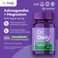 Dr. Daily Ashwagandha with Magnesium Glycinate | Deep Sleep Stress Management Muscle Recovery