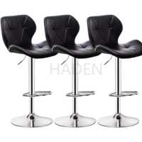 LIVEOUTER Bar Stool High Chair 360° Swivel Seat Adjustable Bar Chair For Sub-Front Desk High Stool Cashier Wine Bar Modern Faux leather Bar Chair