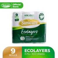 Sanicare Ecolayers Bathroom Tissue (9 Rolls)