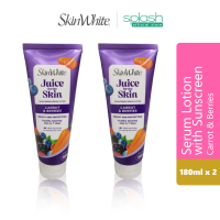SkinWhite Brightening Serum Lotion with Sunscreen Carrot & Berries 180ml - Set of 2