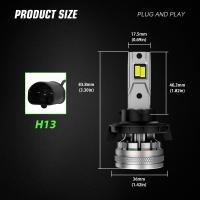 Novsight N37 9005(HB3) 9006(HB4) 9012(HIR2) H4 H7 H11 Car LED Headlight Car Light Bulb 120W 22000LM 6500K Brightest Plug&Play 2Pcs