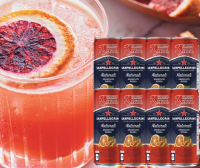 San Pellegrino Aranciata Rossa Naturali Sparkling Blood Orange & Orange Juice Drink 330 ml (8 cans)