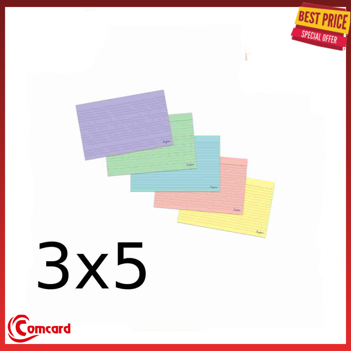 DATA Rainbow Color index card 3x5 100pc 160 gsm