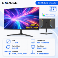 EXPOSE Monitor 24 27 Inch IPS Curved Monitor 165Hz 4K Frameless 1ms 120%sRGB Flicker-Free Low Blue Light Monitor For PC Laptop Office Design Monitor 144Hz 165Hz 180Hz