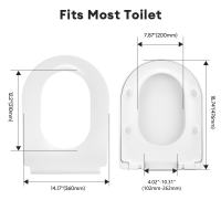 JOMOO Toilet Seat Cover Soft Close PP/UF Thickened U/V shape Standard Size Quick-Release Toilet Bowl Seat Cover