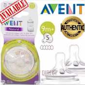 Avent Fast Flow Nipples, 9M+, 5 Holes, Level 5